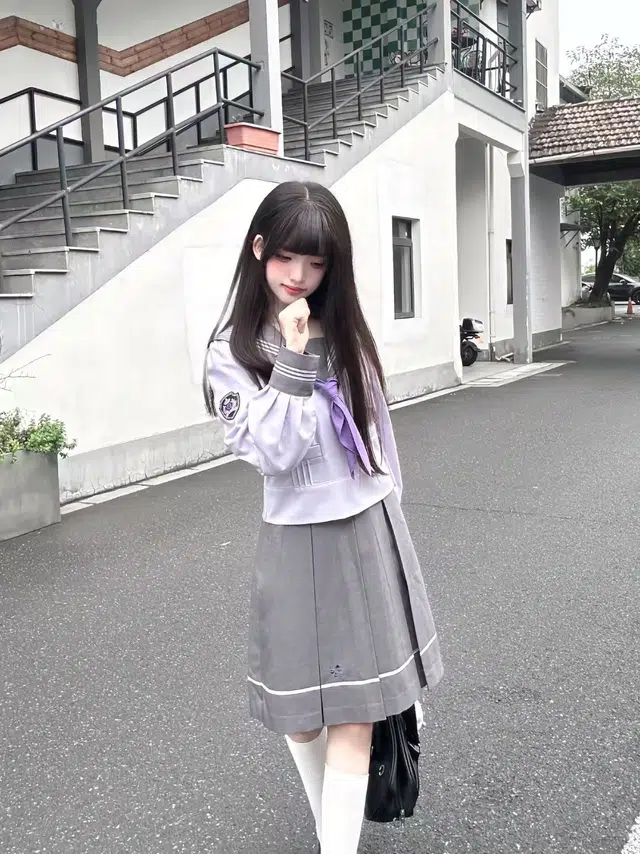 小菊川栗 学院风女优雅简约气质舒适百搭 裙装套装 女款