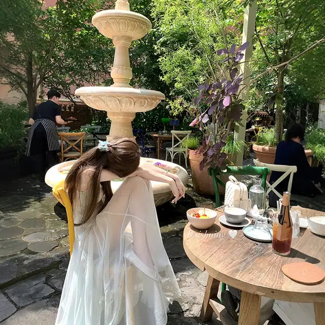 小菊川栗 时尚舒适百搭吊带连衣裙 女款 浅蓝