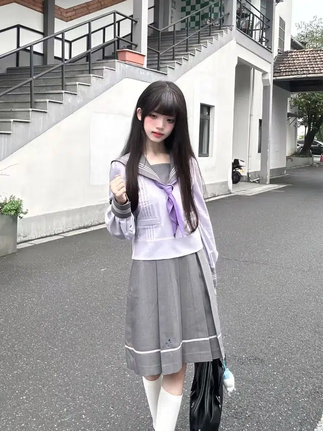 小菊川栗 学院风女优雅简约气质舒适百搭 裙装套装 女款