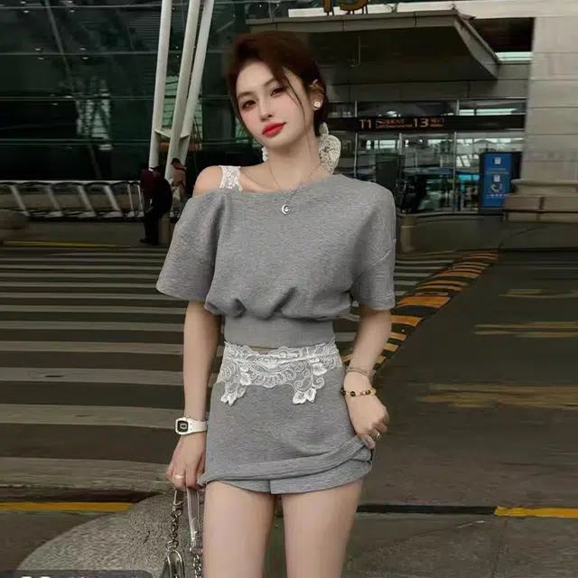 小菊川栗 舒适休闲简约百搭裙装套装 女款