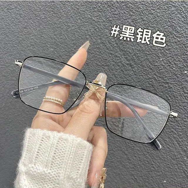 轲领 防蓝光方框 合金金属 方形 光学镜架 男女同款情侣款