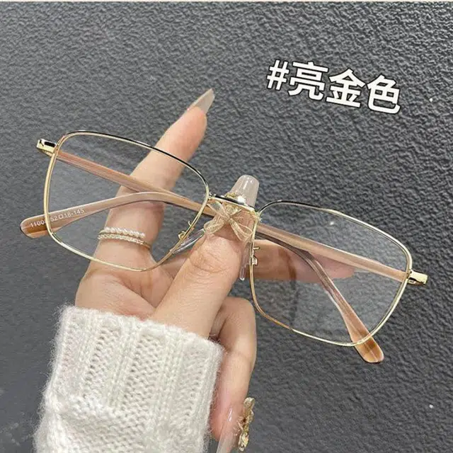 轲领 防蓝光方框 合金金属 方形 光学镜架 男女同款情侣款