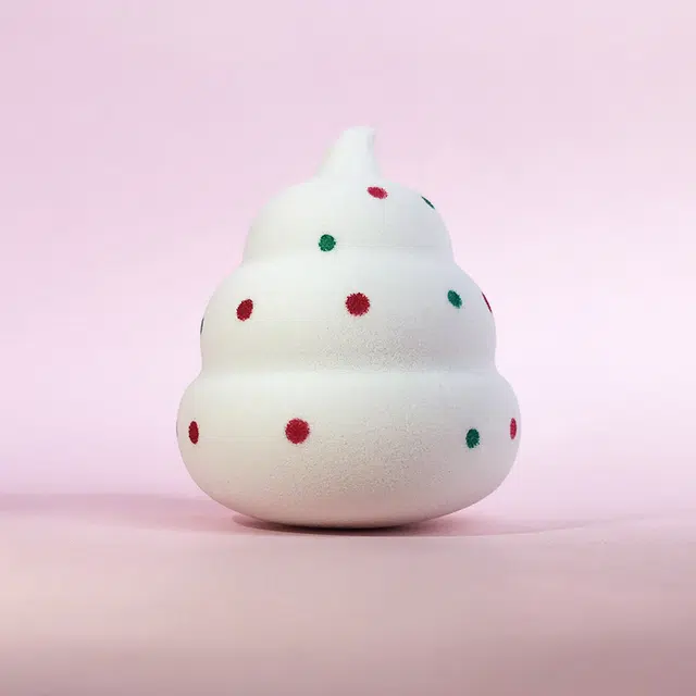 顽顽  渐变色便便粉扑非乳胶泡水变大印花大便美妆蛋可爱小巧柔软耐用化妆棉 修容打底易上妆柔软