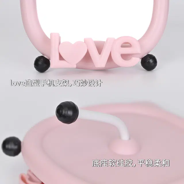 顽顽 桌面化妆镜宿舍台式可立小镜子高清办公室简约玻璃梳妆镜公主