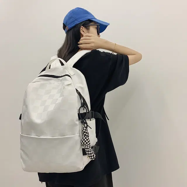 雅鹿 港风设计感小众棋盘格时尚休闲简约轻便百搭大学生旅行 尼龙 双肩包 常规 男女同款情侣款 多色