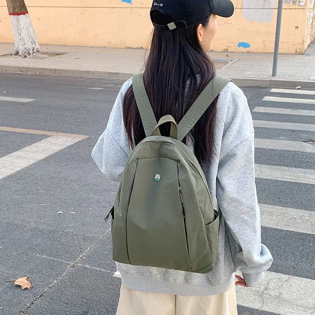 雅鹿 简约纯色百搭 牛津布 书包背包双肩包 男女同款情侣款 多色