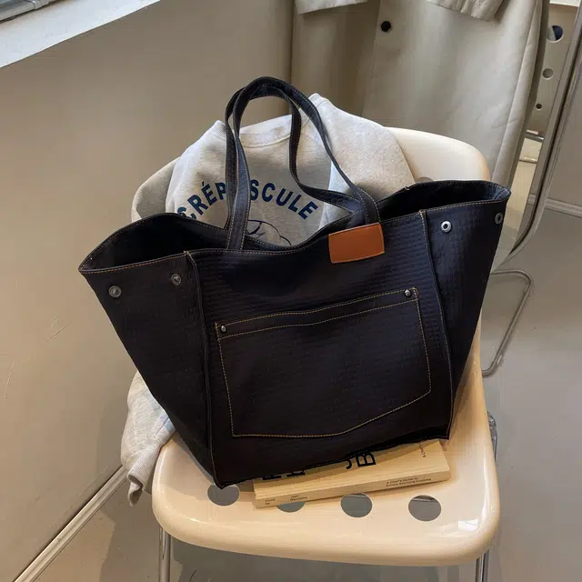 雅鹿 高级感复古纯色拼接格子文艺 布 单肩包 女款 黑色/卡其/绿色/灰色