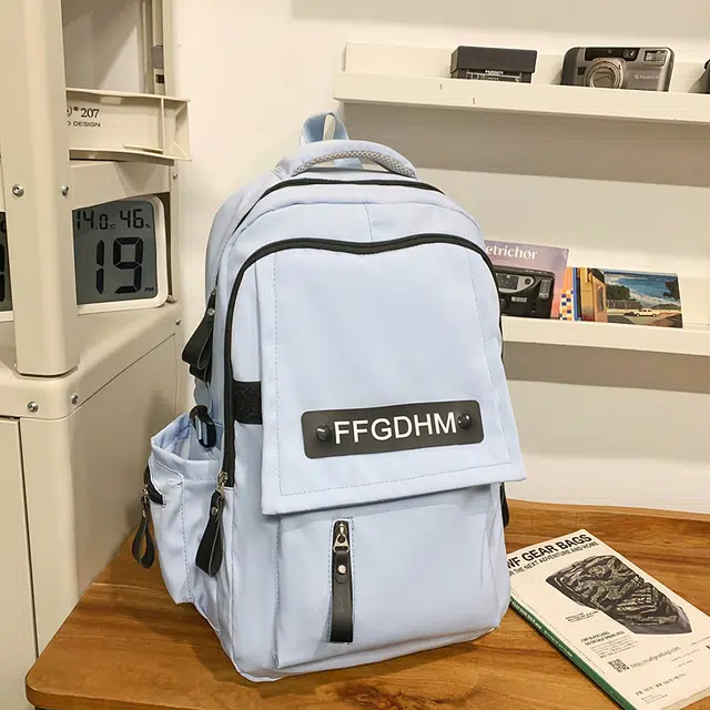 雅鹿 美式复古潮酷休闲大学生时尚轻便旅行电脑 尼龙 书包背包双肩包 常规 男女同款情侣款 多色