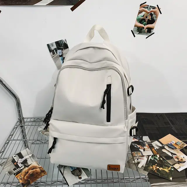雅鹿 休闲大容量旅行 尼龙 双肩包 常规 男女同款情侣款 白色/深灰色/黑色/酒红色