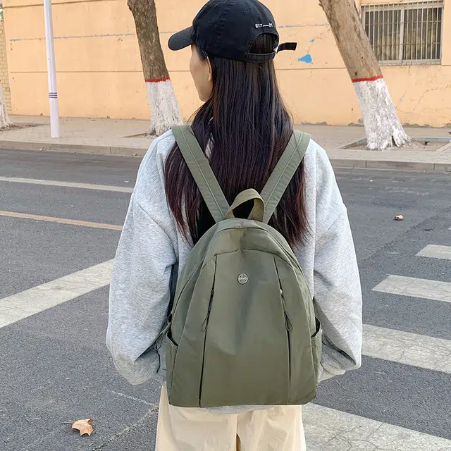 雅鹿 简约纯色百搭 牛津布 书包背包双肩包 男女同款情侣款 多色