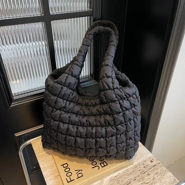 雅鹿 大容量百搭休闲格子包购物袋通勤托特包 布 单肩包 常规 女款 黑色/米白/粉色/卡其色