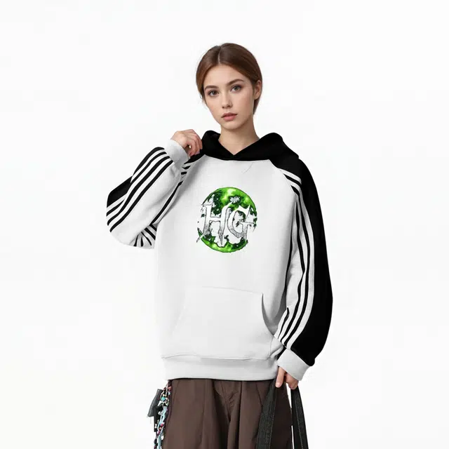 悍戈 美式复古简约基础款字母印花几何图案条纹小众设计高级感日常出行气质穿搭休闲舒适宽松时尚潮流个性痞帅通勤百搭卫衣 男女同款