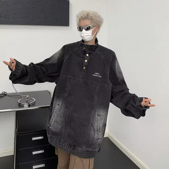悍戈 复古慵懒潮流休闲穿搭牛仔外套 男女同款