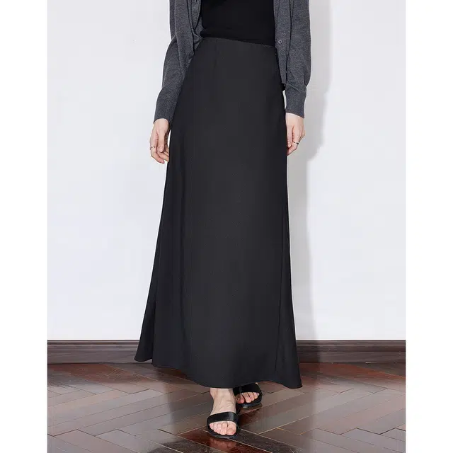 初语 舒适百搭纯色简约休闲长裙 女款