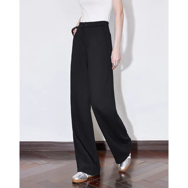 初语 高腰宽松百搭直筒休闲裤 女款