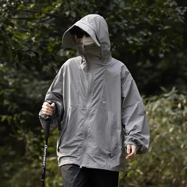 木木兔 透气休闲运动高端轻薄款简约轻便韩版小众防晒服 男款