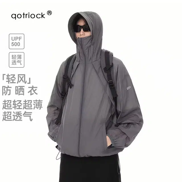 木木兔 透气休闲运动高端轻薄款美式衣遮阳机能风露营遮阳防晒服 男款