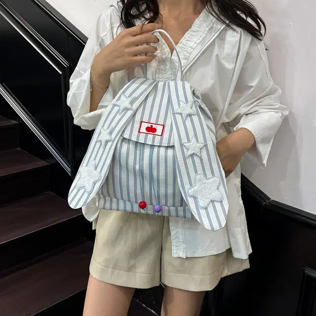 木木兔 书包女高中学生超大容量初中生小轻便  经典时尚小众设计 高级感 休闲拉链开合 尼龙布 双肩包 常规 蓝色