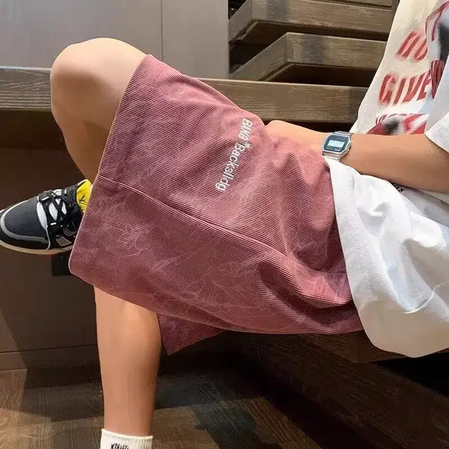 木木兔 夏季潮流男装休闲透气健身速干短裤宽松直筒韩版小众设计 男款