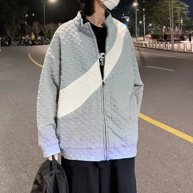 木木兔 休闲运动学生青少年宽松百搭长袖夹克外套 男款