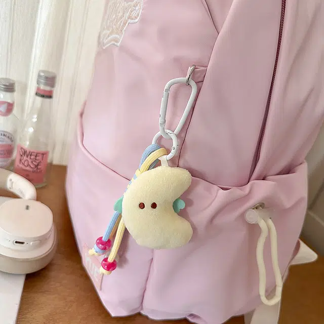木木兔 超大容量书包女初中生减负高中生 小学生轻便背包 经典时尚小众设计 高级感 休闲拉链开合  尼龙布 双肩包 常规 米白色