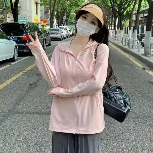 木木兔 透气韩版户外潮流连帽防晒服 男女同款
