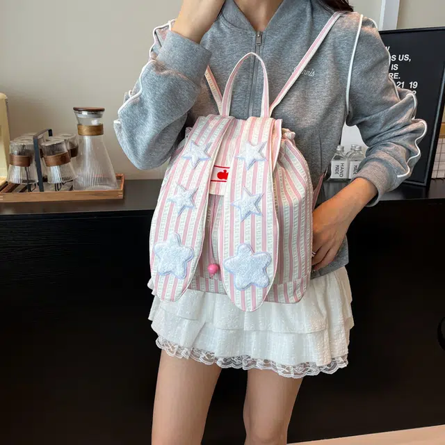 木木兔 书包女高中学生超大容量初中生小轻便  经典时尚小众设计 高级感 休闲拉链开合 尼龙布 双肩包 常规 蓝色