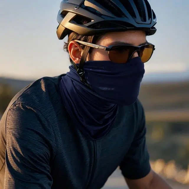 优莲茵 简约骑行遮阳 后脖高弹轻薄透气面巾 轻便舒适 聚酯纤维 防晒面罩 男女同款情侣款