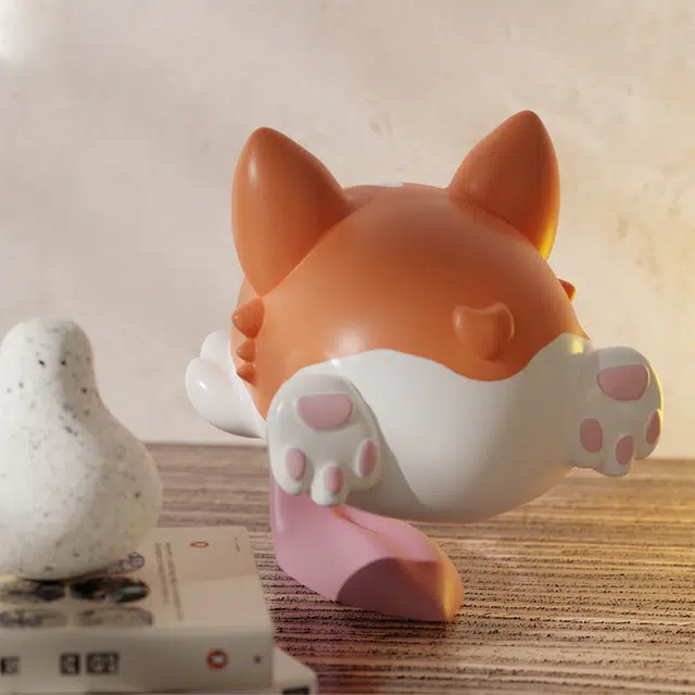 蒙喔 可爱卡通柯基模型摆件桌面装饰品 景品