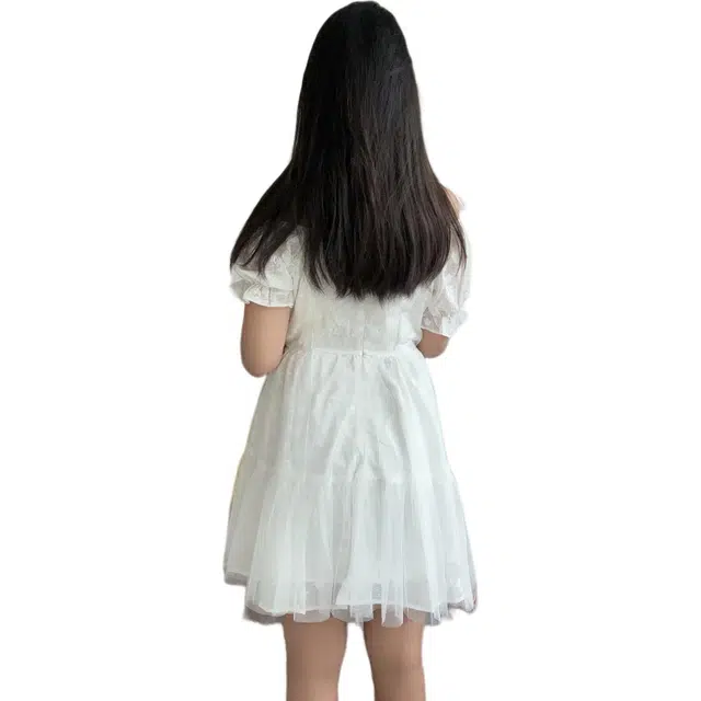 哒头下雨不愁 初恋法式网纱甜美公主泡泡蓬蓬裙气质短裙吊带连衣裙 女款