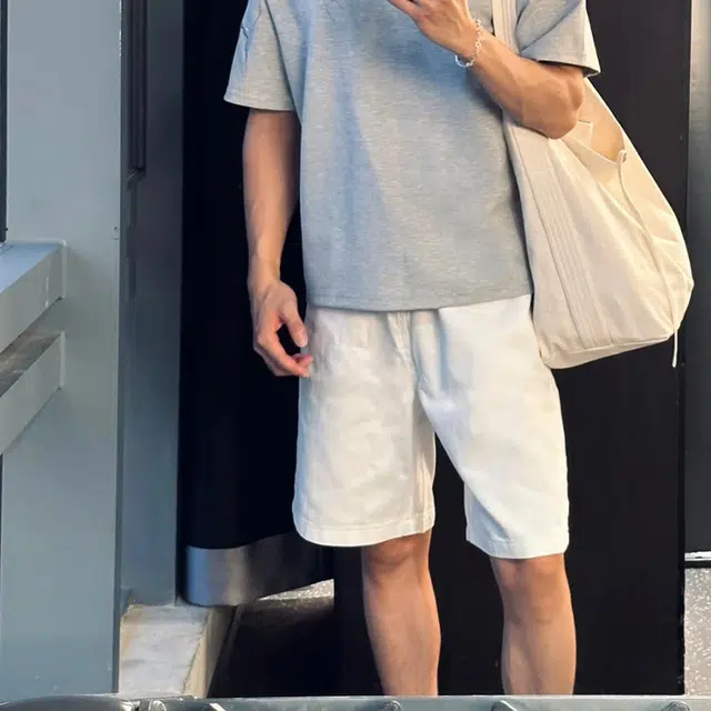 黑马漫画 美式复古纯色薄款潮牌工装裤子设计感小众五分裤牛仔短裤 男女同款