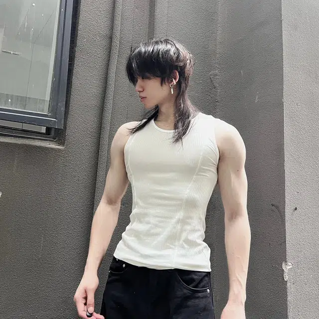 黑马漫画 重磅螺纹夏季运动健身跑步训练打底衫无袖背心 男女同款