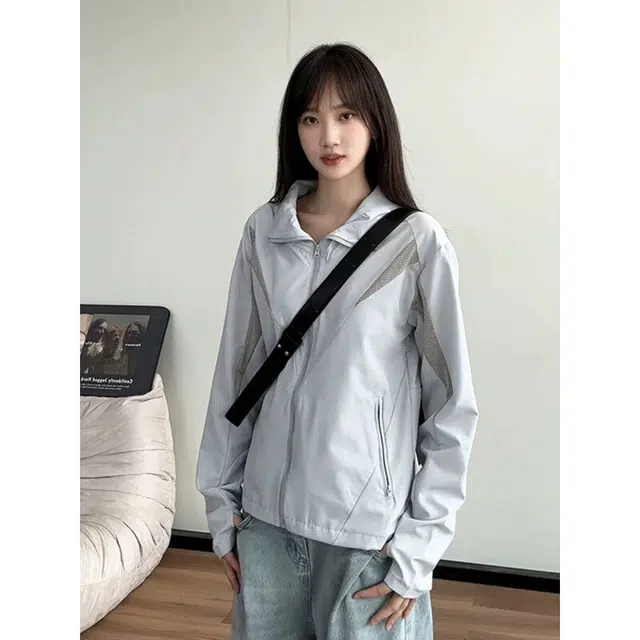 黑马漫画 冰丝凉感衣纯色轻薄透气立领外套防晒服 男女同款