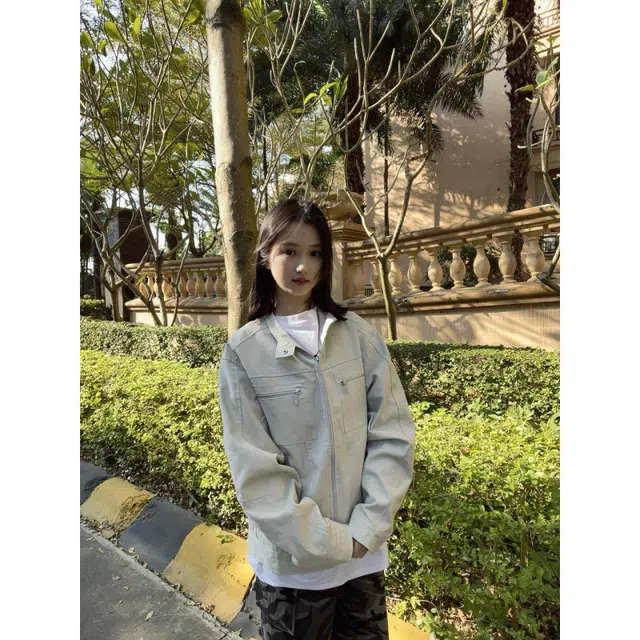 黑马漫画 立领美式复古百搭宽松夹克外套 男女同款