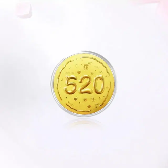 【浪漫520】 佐卡伊 我爱你 小众收藏纪念储蓄储值 金贴摆件礼 挂件 男女同款情侣款