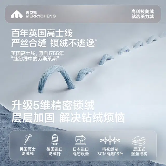 美力城 高科技时尚鹅绒长款加厚运动中长款保暖舒适情侣羽绒服 男女同款