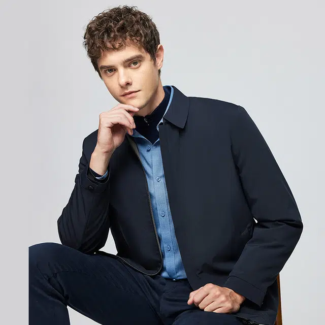 红豆 兔羊毛内胆一衣两穿可脱卸夹棉保暖防风秋冬外套棉服 男款