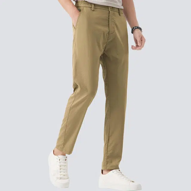 红豆 宽松百搭纯色舒适直筒休闲裤 男款