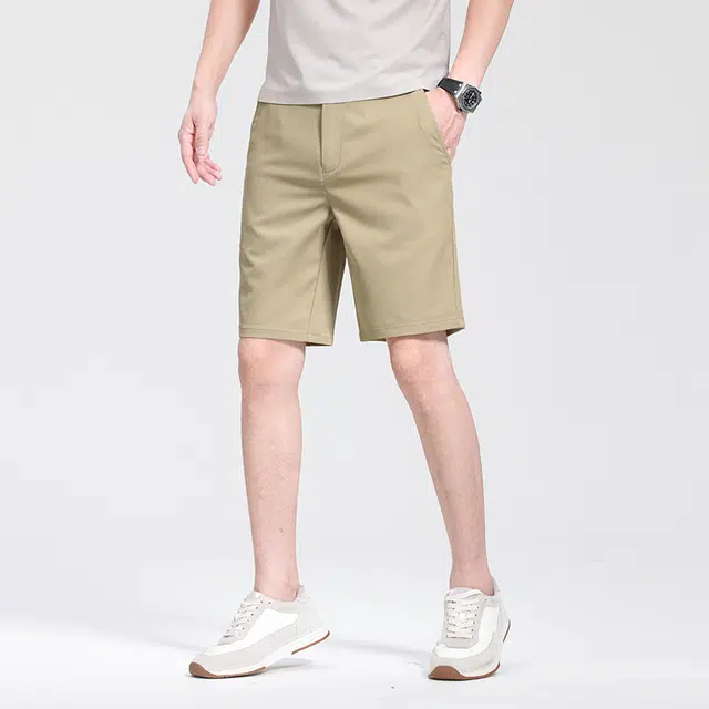 红豆 轻薄凉爽透气夏季宽松五分商务通勤百搭中裤休闲短裤 男款