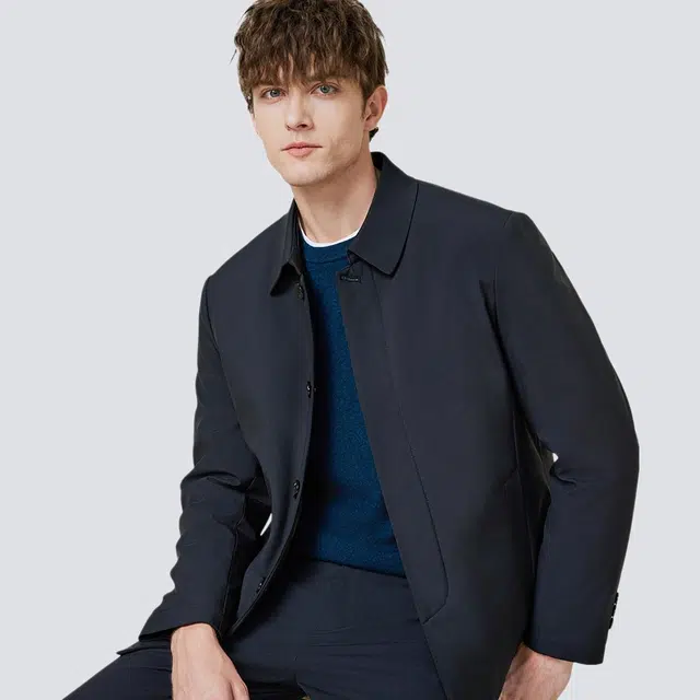 红豆 夹棉加厚衍缝保暖翻领防寒棉衣商务休闲夹克秋冬外套棉服 男款