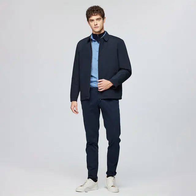 红豆 兔羊毛内胆一衣两穿可脱卸夹棉保暖防风秋冬外套棉服 男款