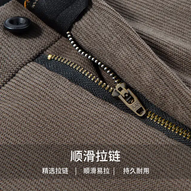 红豆 灯芯绒垂感顺滑保暖细密条绒轻商务日常百搭长裤休闲裤 男款