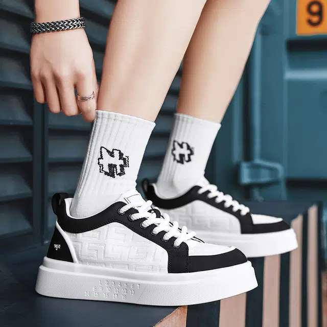 南极人 潮流休闲运动舒适百搭厚底 包裹性防滑减震耐磨轻便透气增高 低帮 板鞋 男款