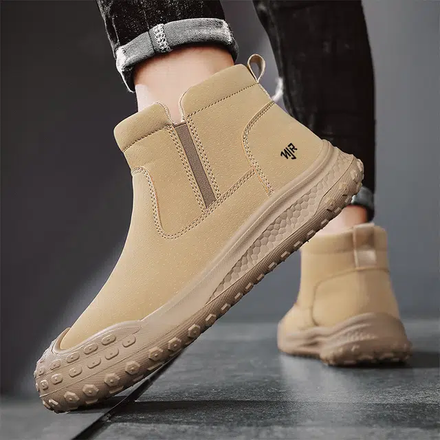 南极人 合成革 厚底 舒适百搭 户外简约潮流时尚 短靴 男款