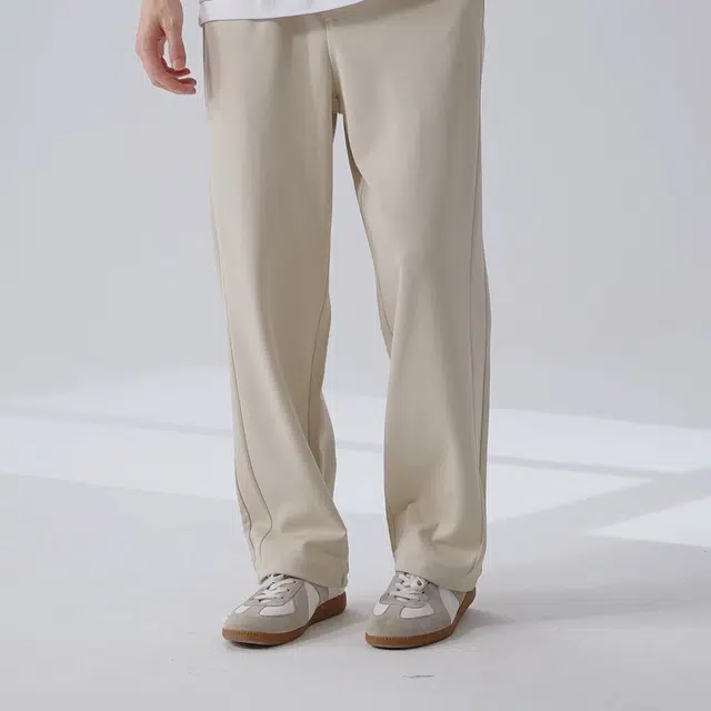 森马 宽松直筒纯色百搭系带休闲裤 男款