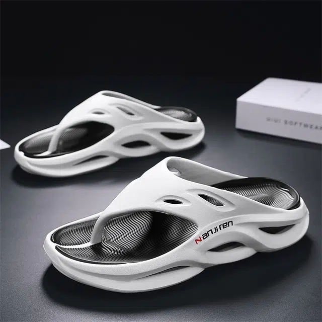 南极人 户外时尚潮流撞色百搭 防滑静音人字拖鞋 男款