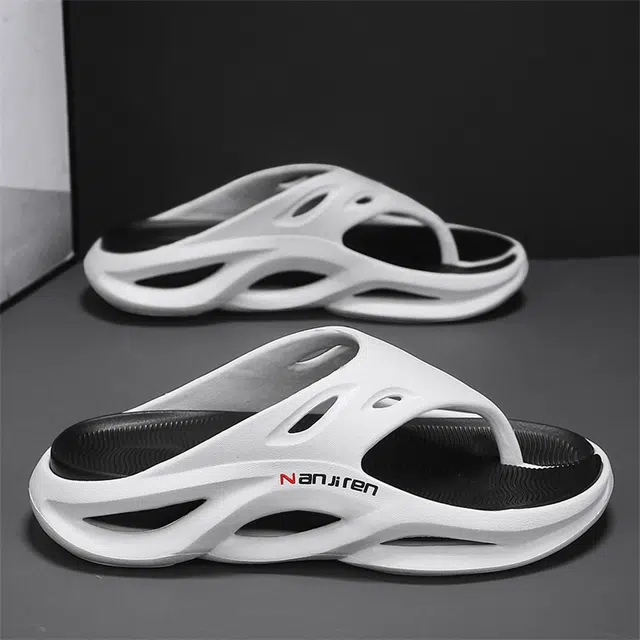南极人 户外时尚潮流撞色百搭 防滑静音人字拖鞋 男款