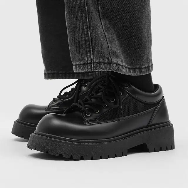 南极人 超纤皮 小众时尚百搭 休闲鞋 男款 黑色