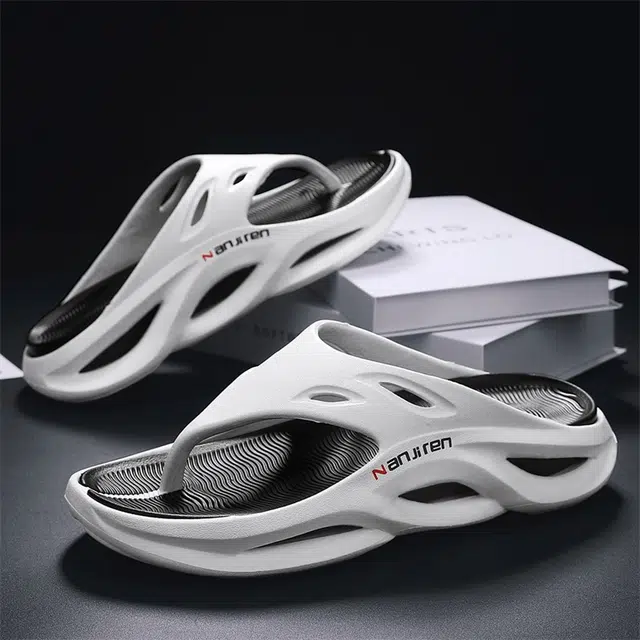 南极人 户外时尚潮流撞色百搭 防滑静音人字拖鞋 男款