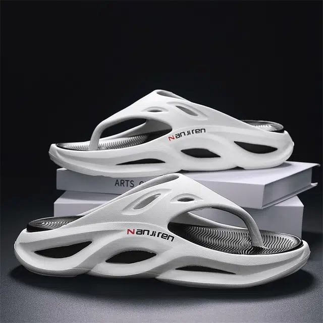 南极人 户外时尚潮流撞色百搭 防滑静音人字拖鞋 男款